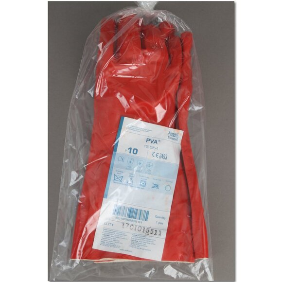 Ansell Size L (10), 14" Long, Polyvinyl Alcohol (PVA) Chemical Resistant 15-554 - Picture 1 of 2